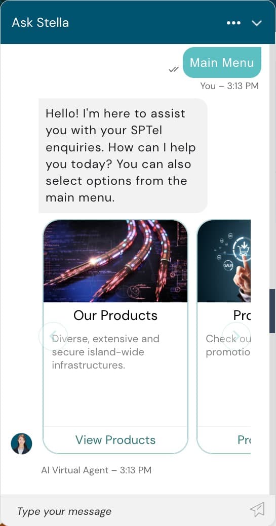 SPTel personalised on-site messaging on a mobile screen